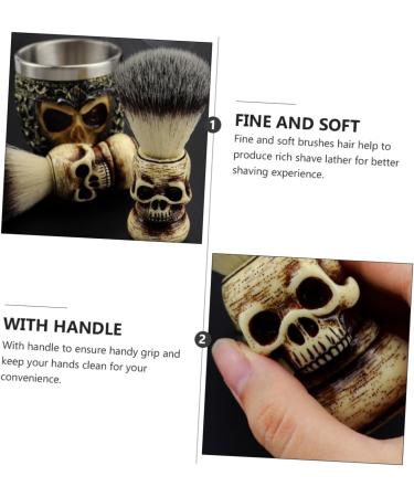 Magiclulu Skull-Beards Dachs Bartbrush Tool | Men's Grooming & Facial Cleaning Brush | Premium Salon Quality Care for Beards - Buy Online on GoSupps.com