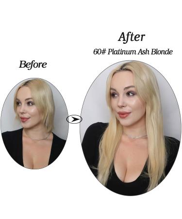 Buy Ash Platinum Blonde #60 Real Hair Tape In Extensions - 20 Pieces 50g Semi-Permanent Remy Human Hair - Buy Online on GoSupps.com