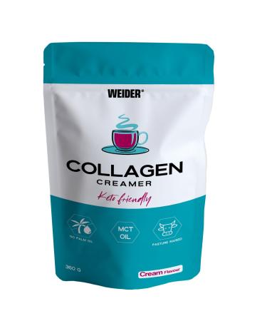 Weider Collagen Creamer (360g) Hydrolyzed Collagen & MCT (Coconut Oil) Powder for Bulletproof or Shake Creamy Coffee, Weight Control, Joint & Skin Care, Keto Diets