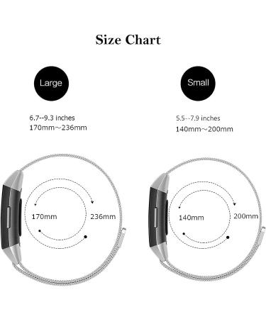 VANCLE Stainless Steel Mesh Band for Fitbit Charge 4/3 - Adjustable Magnet Clasp, Breathable Wristband for Men and Women (Silver, Small) - Buy Online on GoSupps.com