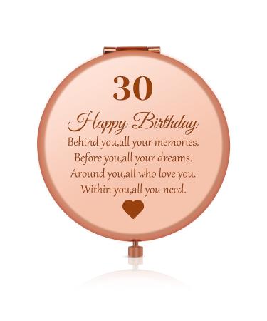 30 Year Old Birthday Gifts for Women  30th Birthday Rose Gold Compact Mirror Travel Mirror for Her  Turning 30th Birthday Gifts for Her Mom Sister Wife Aunt Friends  1991 Birthday Gifts for Women