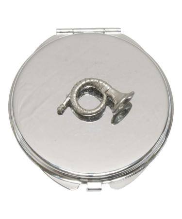 Round Horn Compact Mirror Handbag Gift With Free Engraving 304