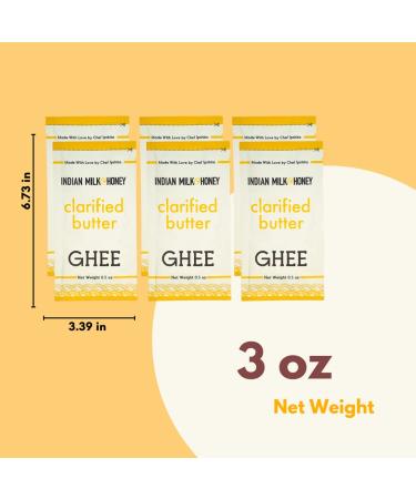 Classic Ghee Butter  Grass-Fed by Indian Milk & Honey  0.5 oz x 6 | Handmade & Locally Sourced Ghee Clarified Butter | Lactose  Gluten & Casein Free | Ghee in Portable Sachets Classic Original - Buy Online on GoSupps.com