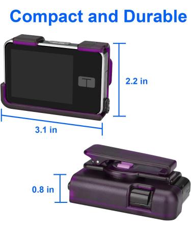 APDTEK Tandem Tslim X2 Pump Case & Accessories for t Slim G4 - Purple | Insulin Pump Holder with 360 Rotating Holster & Sturdy Belt Clip - Buy Online on GoSupps.com