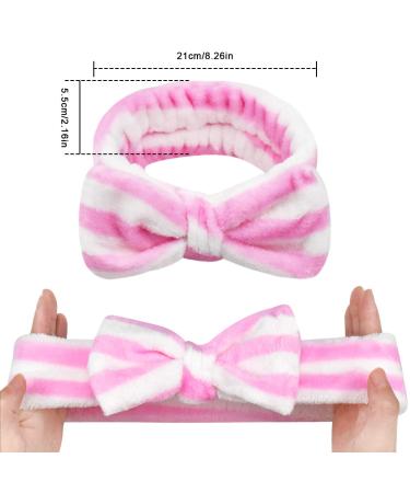 Buy NATUCE Bow Knot Hair Band Set - 4 Pcs Flannel Makeup Headbands for Women | Perfect for Spa Yoga Beauty and Facial Care - Buy Online on GoSupps.com
