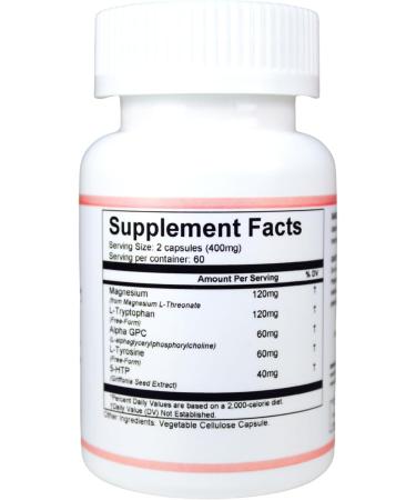Advanced Cognitive Support Supplement | Boost Mental Clarity Focus & Memory | Magnesium L-Threonate L-Tryptophan & More - Buy Online on GoSupps.com
