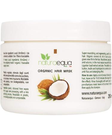 ELLENNE NATURAEQUA Regenerating Coconut Hair Mask 250ml - EcoBio Hair Care for Healthy Nourished Hair - Buy Online on GoSupps.com