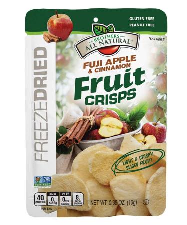 Brothers-ALL-Natural Fuji Apple & Cinnamon Fruit Crisps - 0.35 Oz, 12 Count Pack of 2 - Buy Online on GoSupps.com