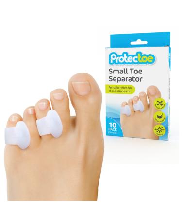 Protectoe Single Gel Small Toe Separator for Overlapping Toes Toe Spacer - Box of 10 Gel Separators