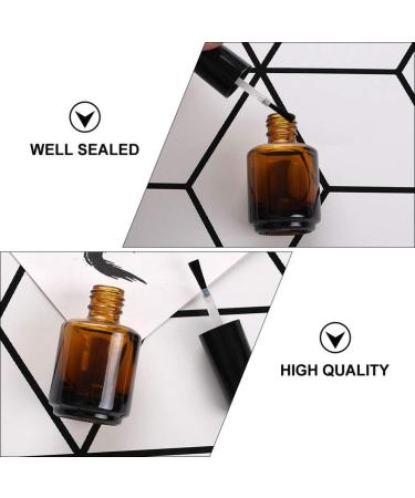 Minkissy 15Pcs 10ml Empty Nail Polish Bottles - Refillable Glass Containers with Brush Cap for Nail Art & DIY Salon - Buy Online on GoSupps.com