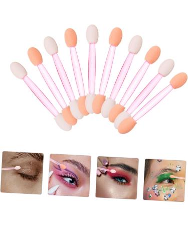 BELLIFFY 100pcs Eye Shadow Stick Girl Eyeshadow Makeup Brush Dual Side Eyeshadow Brushes Pink Rubber Cotton 6.20X0.50X0.50CM Pink - Buy Online on GoSupps.com