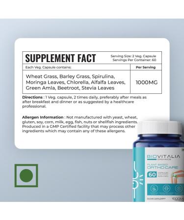 BIOVITALIA Ortho Care - Joint Support Supplement with Boswellia & 13 Herbs - Vegan Capsules for Joint Mobility - 60 ct - Buy Online on GoSupps.com