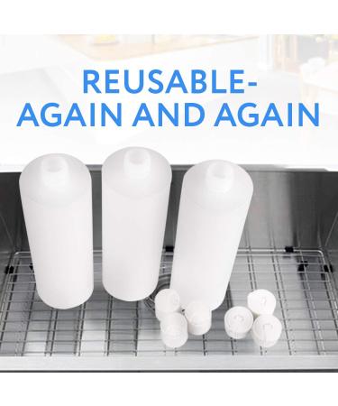 3 Pack 16oz Plastic Bottles with 6 Caps - BPA-Free & Latex-Free, Food-Grade for Shampoo, Body Wash, Sauces & More - Buy Online on GoSupps.com