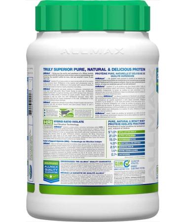 ALLMAX IsoNatural Pure Whey Protein Isolate - Chocolate 2 lbs | Premium Protein Supplement - Buy Online on GoSupps.com