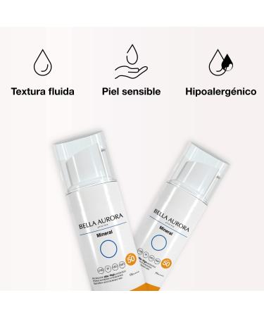 BELLA AURORA Mineral Fotoprotector Anti-Manchas 0% Filtros Qu micos SPF50 (50ml) - Buy Online on GoSupps.com