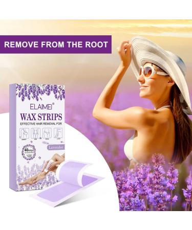 Body Wax Strips - Lavender Scented Hair Removal Pads for Women | Smooth & Easy Facial Hair Removal - Buy Online on GoSupps.com