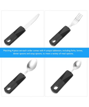 Hemoton Adaptive Utensils Set - Easy Grip Cutlery for Seniors & Disabled | Slipproof & Comfortable Dining Help for Hand Tremors - Buy Online on GoSupps.com