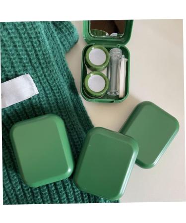 Solustre Contact Lens Container Set with Mirror Glitter Makeup & Travel Organizer Frosted Plastic Case for Lenses - Buy Online on GoSupps.com