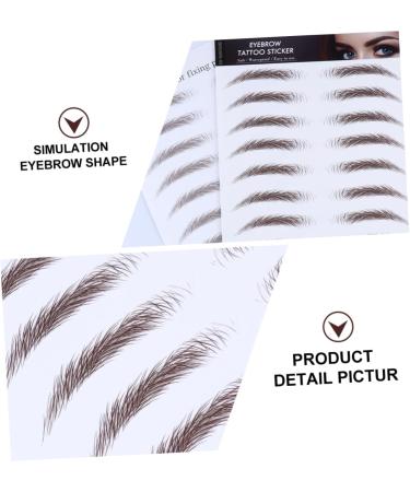 Beatifufu Eyebrow Sticker 4pcs Eyebrow Stickers Waterproof Makeup Imitation Eyebrows Eyebrow Tool 4d Artificial Makeup Tools 21x15cm Brown - Buy Online on GoSupps.com