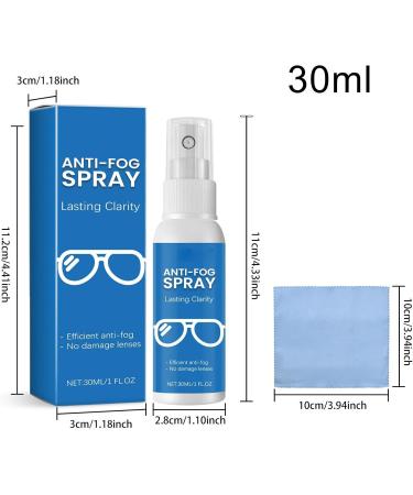 Eye Glass Cleaners Spray | Portable Glasses Anti-Fog Spray | Eyeglasses Cleaner Spray Eyeglass Cleaning Accessories Fog Free Cleaning Spray for All Lenses - Buy Online on GoSupps.com