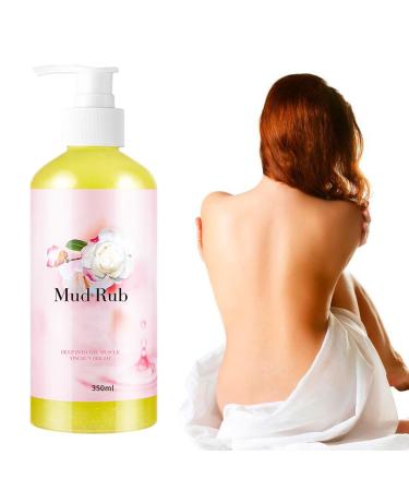 Yunmiao Body scrub for exceptionally smooth and soft skin 350 ml natural exfoliant with pump cleansing and brightening mud for all skin types