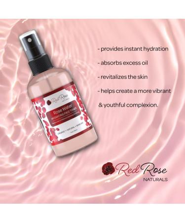 100% Natural Rosewater Toner - Hydrating Spray for Hair & Face | Alcohol-Free Gentle Formula for Sensitive Skin - 4 oz - Buy Online on GoSupps.com