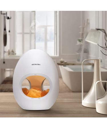 Aroma Diffuser & Himalayan Salt Crystal Lamp 250ml - 6 Hour Ultrasonic Humidifier LED Light Ionizer & Fragrance Oil for Aromatherapy - International Shipping - Buy Online on GoSupps.com