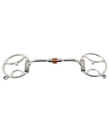 Horse Stainless Steel Mouth D-Ring Comfort Snaffle Bit Copper Rollers 35312v 5-1/2" Mouth