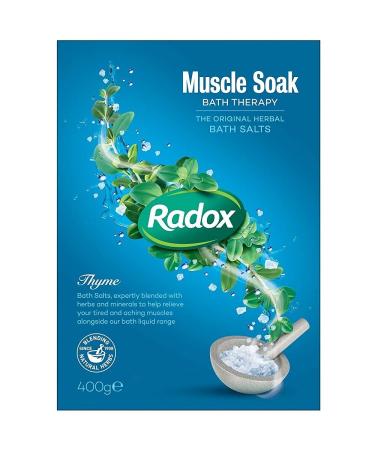 Radox Bath Therapy 400g Muscle Soak Herbal Bath Salts - Pack of 6