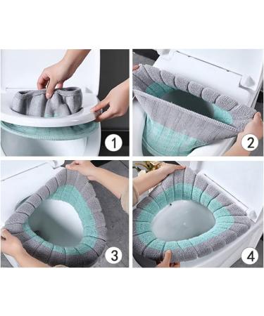 4Pcs Soft Toilet Seat Cover Pads | Thicker, Warmer & Washable | Fits All Oval Toilet Seats - Buy Online on GoSupps.com