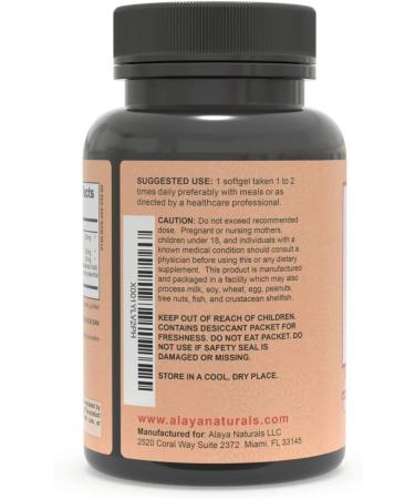 Alaya Naturals Antarctic Krill Oil 500mg Supplement | EPA/DHA Omega 3 & Astaxanthin | Non-GMO | PCB Tested | 60 Softgels - Buy Online on GoSupps.com