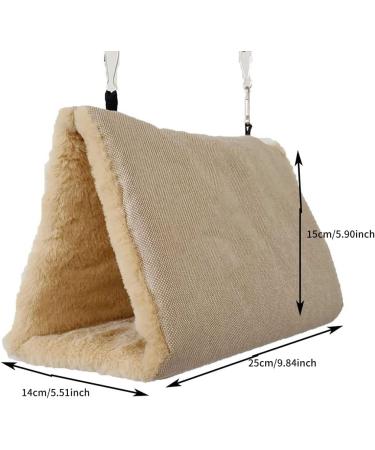 Keeronde Bird Nest Hanging Hammock Swing Toy for Pet Birds - Parrot, Budgie, Cockatiel - Cage Perch, Beige - Buy Online on GoSupps.com