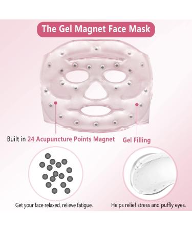 Acupoint Magnets Gel Face Mask - Reusable Ice Pack for Cold Hot Therapy, Skin Firming, Puffy Eyes, Headache Relief - Buy Online on GoSupps.com