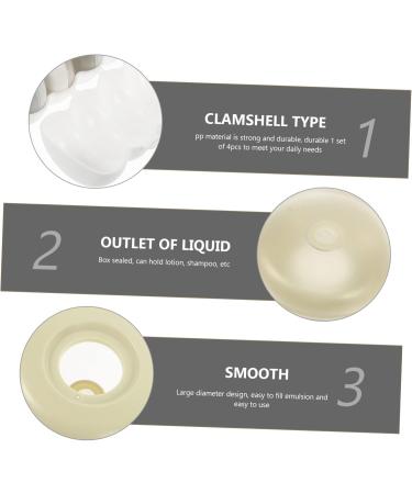 MAGICLULU 4 Sets Travel Bottle Travel Size Cosmetic Press Containers Travel Containers for Cream Daily Use Lotion Jar Silicone Travel Containers Sealed Container Travel Can Storage White Pp - Buy Online on GoSupps.com