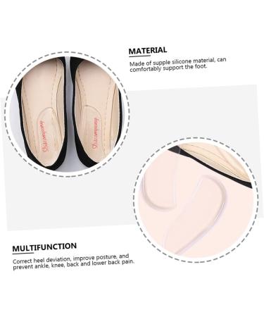 NOLITOY 4 Pairs Flatfoot Insoles - Heel Pad & Supination/Pronation Correction | Soft Gel Transparent Orthotic Inserts for Unusual Shoes - 7.8x3.5cm - Buy Online on GoSupps.com