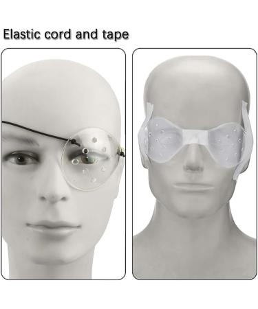Transparent Ventilated Eye Patches - 2 PCS Adjustable Strap for Cataract Surgery Recovery | Eye Post-Operative Cover with Tape - Buy Online on GoSupps.com