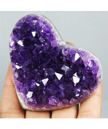 Natural Heart Shape Quartz Crystal Specimen Amethyst Cluster Stone Mineral Specimen (Size : 40mm) - Buy Online on GoSupps.com