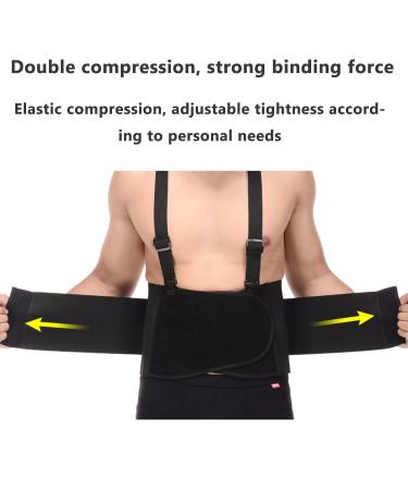 Adjustable Lumbar Back Brace Support Belt for Pain Relief & Recovery | Heavy Lifting Support - Black M - Buy Online on GoSupps.com