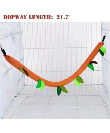 5pcs Hamster Hanging Cage Accessories Set: Leaf Wood Design Hammock, Swing, Ropeway Channel - for Guinea Pig, Rat, Birds, Parrot, Gerbil, Sugar Glider, Squirrel - Buy Online on GoSupps.com