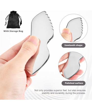 Premium Stainless Steel Gua Sha Facial Tool | Portable Skin Tightening & Massage | Upgrade Your Beauty Routine - Buy Online on GoSupps.com
