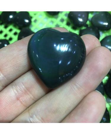 Natural Beautiful Natural Small Rainbow Obsidian Heart Crystals Stones and Minerals Rainbow Obsidian Heart for Home Decoration ningxiao - Buy Online on GoSupps.com