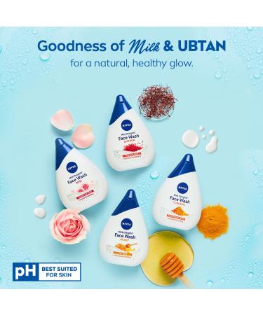 NIVEA Face Wash Milk Delights Precious Saffron 100ml - For Normal Skin - Buy Online on GoSupps.com