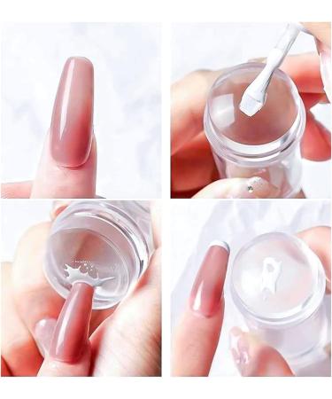Silicone Nail Stamper French Nail Tips Clear Silicone Jelly Nail Art Stamper Double Head Transparent Jelly Stencil Manicure Silicone Nail Stamper French Tip with Scraper for Nails Manicure Tool 2 set - Buy Online on GoSupps.com