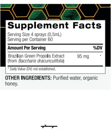 PALO Propolis Throat Spray - Natural Immune Support & Oral Health - Antioxidant & Flavonoids - 1.06 oz (Regular with Honey) - Buy Online on GoSupps.com