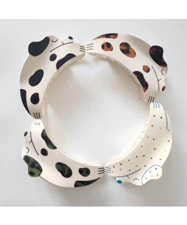 Spotted Dog Hair Claw Clips for Girls and Women - Set of 2 | Acetate Hair Accessories - Buy Online on GoSupps.com