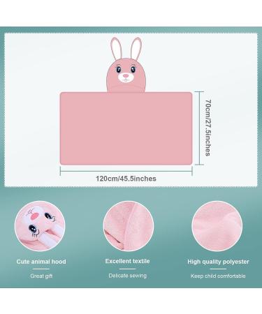 Cartoon Hooded Baby Towel | Premium Soft Bathrobe for 0-7T | Rabbit Design | 27.5 x 47 Inch - Buy Online on GoSupps.com