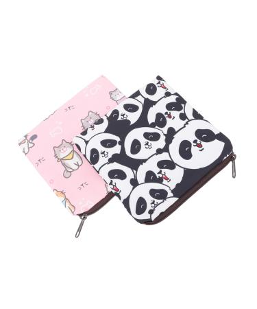 LALAFINA 2 pieces of women's binding-up bag make-up money exchange menstrual pillow bag girl-make-up set travel set bag menstrual binding bag small travel money exchange