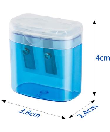 KIDMEN 12 PCS 2 Holes Small Manual Pencil Sharpener with Lid for Kids School Small Pencil Sharpener - Buy Online on GoSupps.com