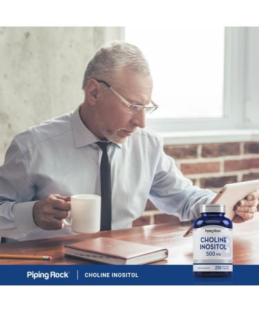 Piping Rock Choline Inositol Supplements | 500mg | 200 Capsules | Choline Bitartrate & Myo-Inositol | Non-GMO Gluten Free - Buy Online on GoSupps.com