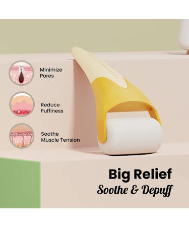 ROSELYNBOUTIQUE Ice Roller for Face - Reduce Wrinkles & Puffiness | Facial Skin Care Tool for Men & Women - Perfect Self-Care Gift (Yellow - Buy Online on GoSupps.com
